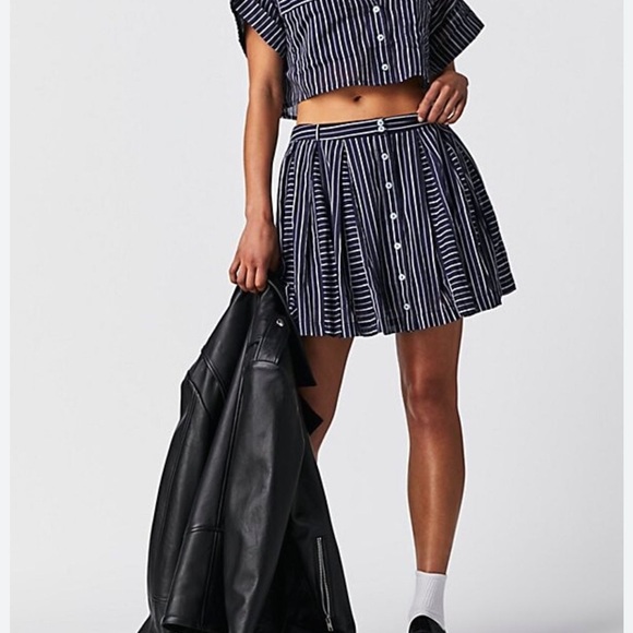 Free People Pants - NWOT Free People Prepped Striped Skort
